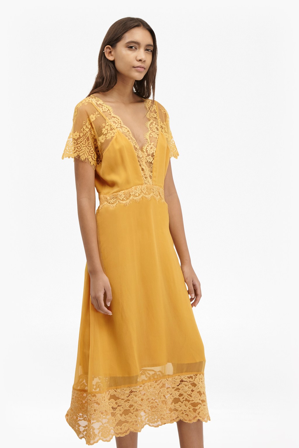 French connection mustard dress available 2 colours