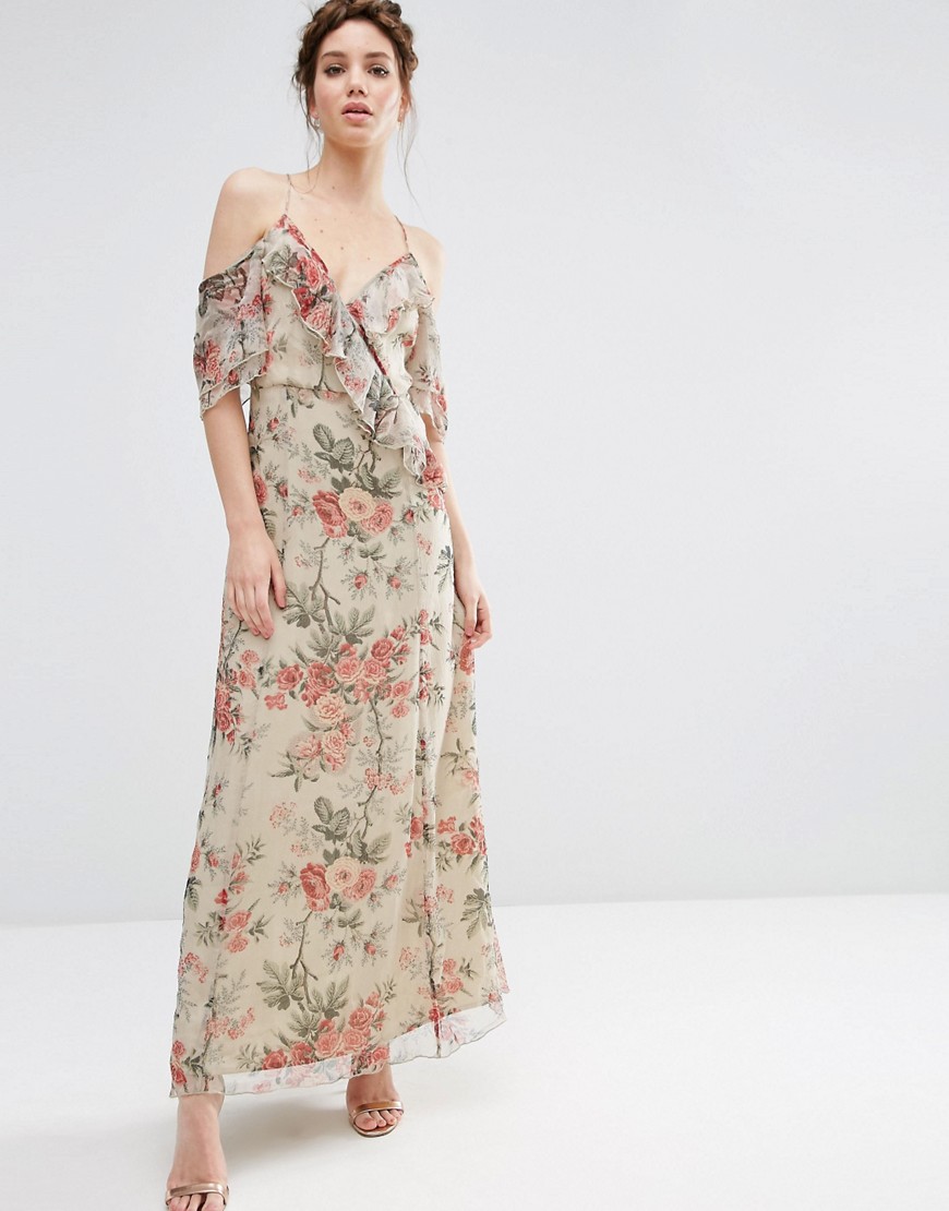 Asos Floral Bardot Dress