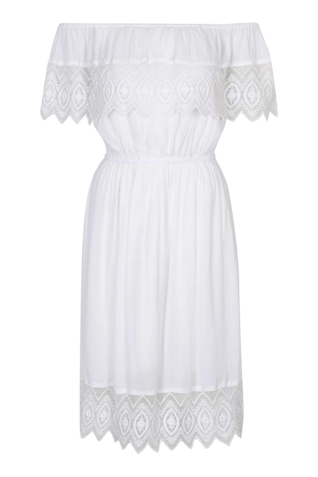 Topshop Bardot Dress White