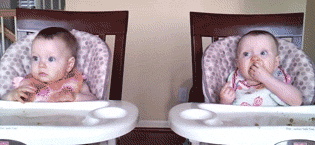 Laughing twins